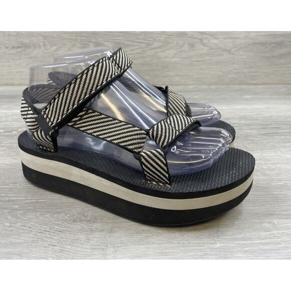 Teva Shoes - Teva Flatform Universal 1008844  Women's Sandals US 7 Black Candy Striped